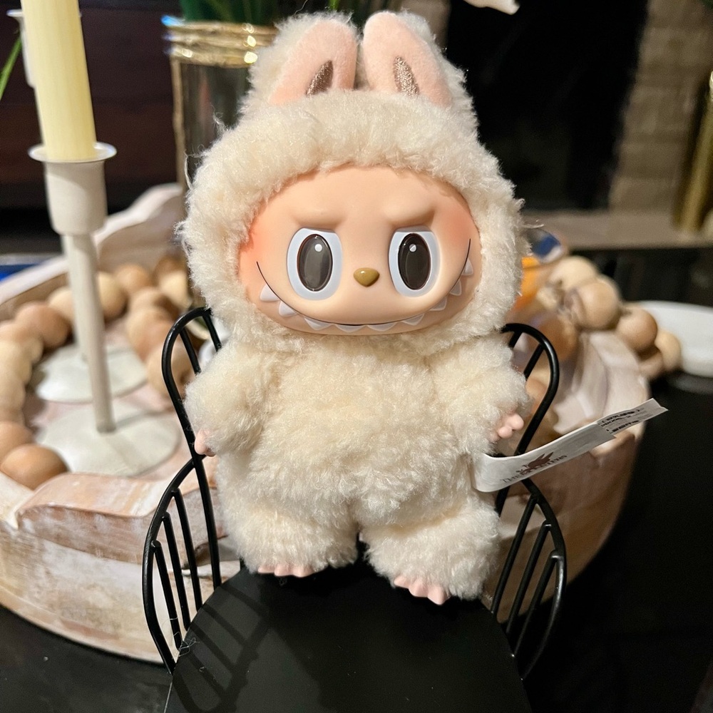 Pop Mart Labubu The Monsters Exciting Macaron Plush Series Soymilk
